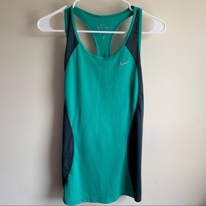 Nike Green Gray Racerback Athletic Tank Top